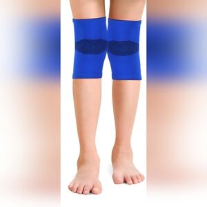 Blue Set Kids Compression Knee Brace Sleeves for sports, gymnastics, athletic Sm